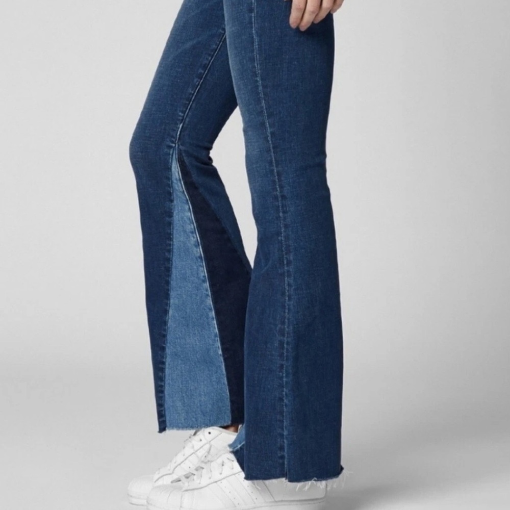 Blank NYC The Waverly High-Rise Flare Jeans Colorblock Denim - Picture 6 of 7